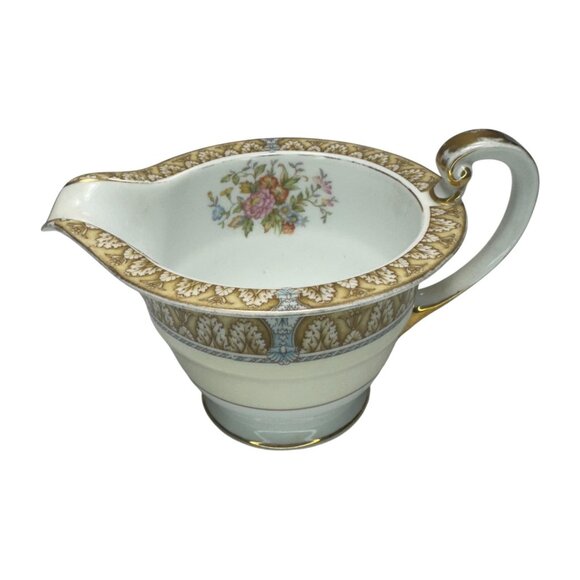 Noritake Anne Claire Creamer Pitcher With Gold Trim & Floral Design Bone China - Picture 3 of 6